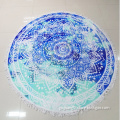 china wholesale roundie towel 100% cotton round beach towels with tassels fringe